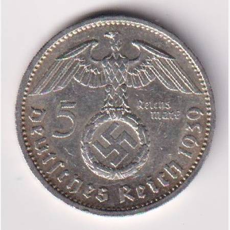 Németország 5 márka 1939.A Ezüst