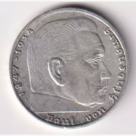 Németország 2 márka 1937.A Ezüst