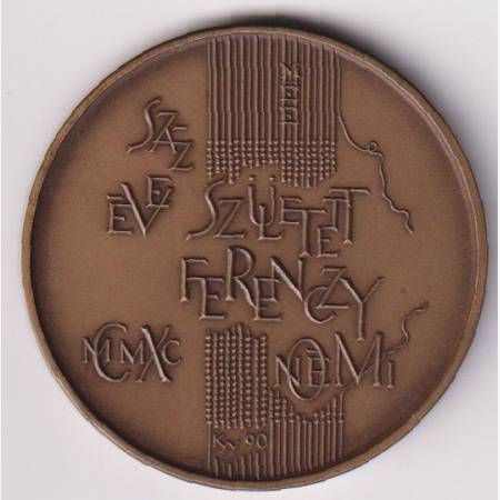 1990. Kiss György:Ferenczy Noémi érem Br. ÁPV.