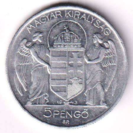 5 Pengő 1943. Alu.