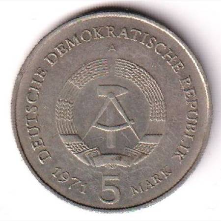 1971.A  Német DDR. 5 márka Ni