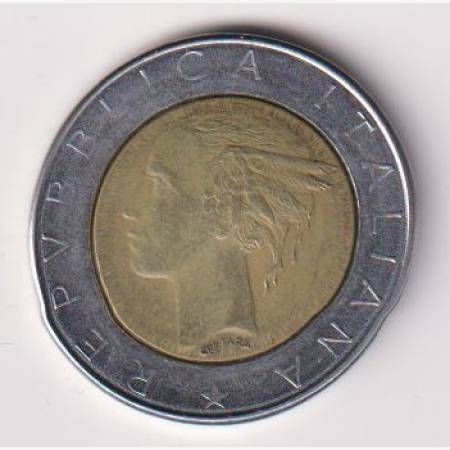 1982. Olaszország 500 lira Bimetal.