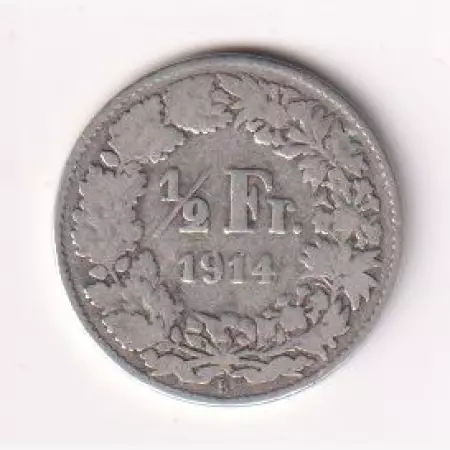 1914. Svájc 1/2 frank  ezüst  2.