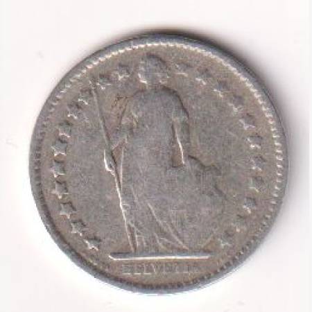 1921. Svájc 1/2 frank  ezüst  1.
