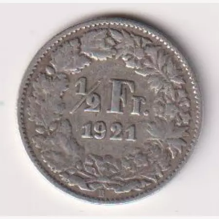 1921. Svájc 1/2 frank  ezüst  2.