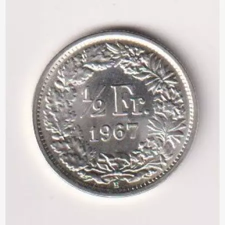 1967. Svájc 1/2 frank  ezüst  1.