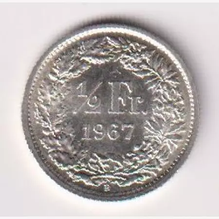 1967. Svájc 1/2 frank  ezüst  2.