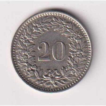 1944. Svájc 20 rappen Ni
