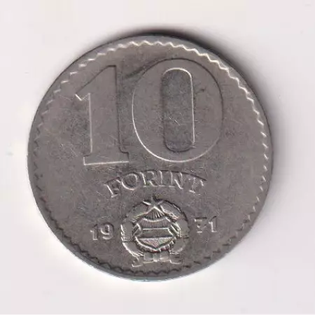 10 Forint 1971.  Ni