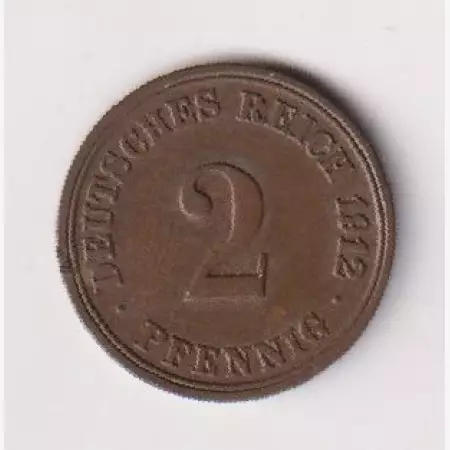 1912.A Német 2 pfennig Br