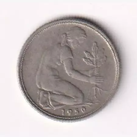 1950.F Német 50 pfennig Ni