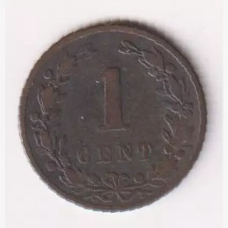 1884. Hollandia 1 cent Br.