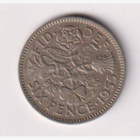 1955. Angol 6 penny Ni