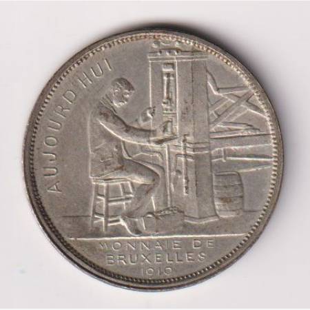1910. Brüsszeli Nemzetközi Kiállitás érme ezüstözött 30mm