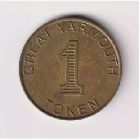Angol 1 Token (zseton) Br. 26,5mm