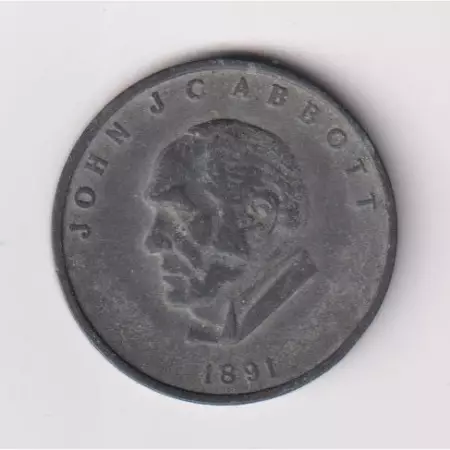John J.C. Abbott kanadai miniszterelnök érme 32mm cink