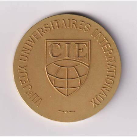 1937, CIE. Nemzetközi Egyetem Sportérme Br. 50mm