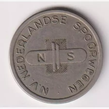 Hollandia Vasúti zseton  Ni. 22,5mm