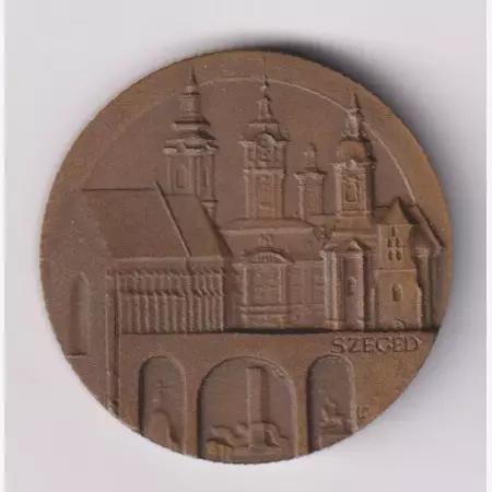 1990. Lapis András: Szeged Tourist érem Br. 42,5mm