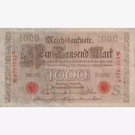 Németország 1000 márka 1910.  P45b