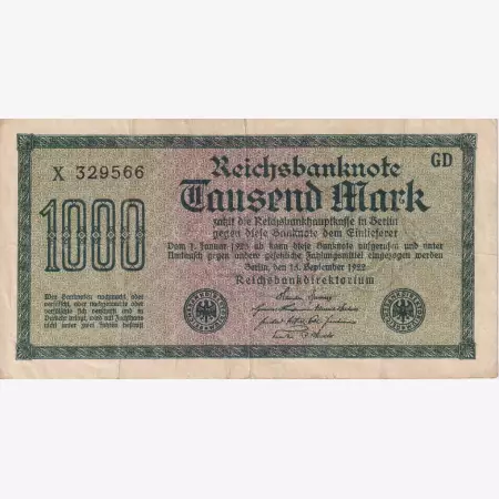 Németország 1000 márka 1922. Lb-NF P76