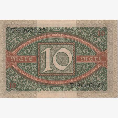 Németország 10 márka 1920.  P67