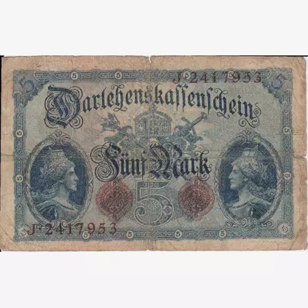 Németország 5 márka 1914.  P47b