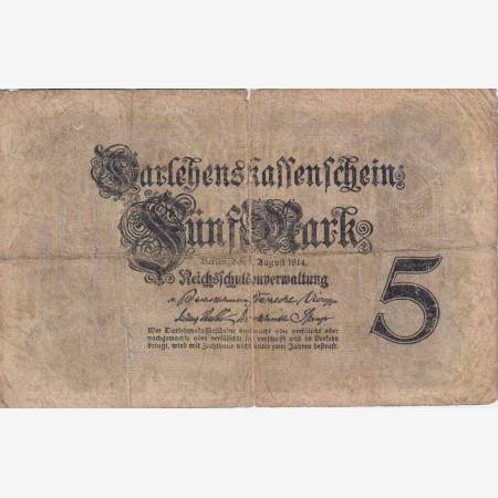 Németország 5 márka 1914.  P47b
