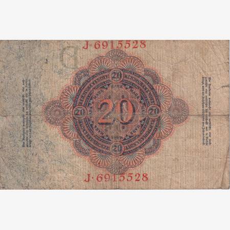 Németország 20 márka 1914.  P48b