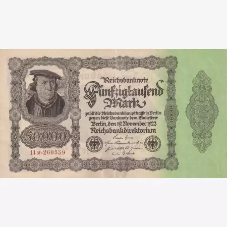 Németország 50.000 márka 1922. 14 M   P79