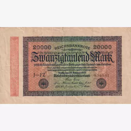 Németország 20.000 márka 1923. J-FZ   P85