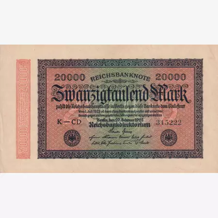 Németország 20.000 márka 1923. K-CD   P85