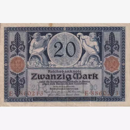 Németország 20 márka 1915. E   P63
