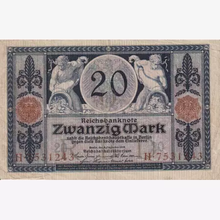 Németország 20 márka 1915. H   P63