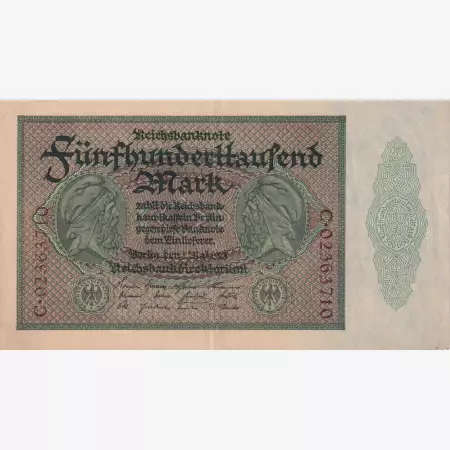 Németország 500.000 márka 1923.    P88