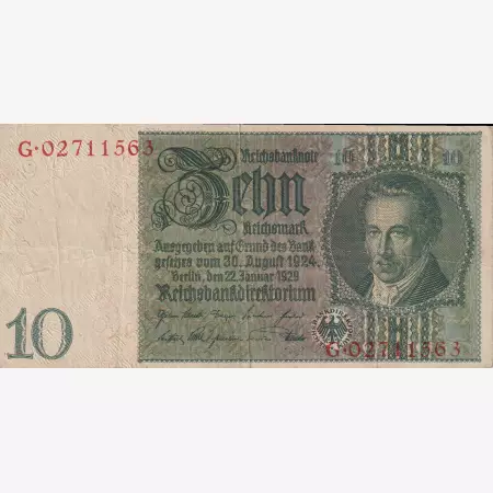 Németország 10 reichsmark 1929. G   P180