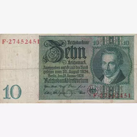 Németország 10 reichsmark 1929. F   P180
