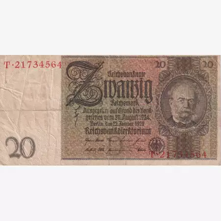 Németország 20 reichsmark 1929.    P181