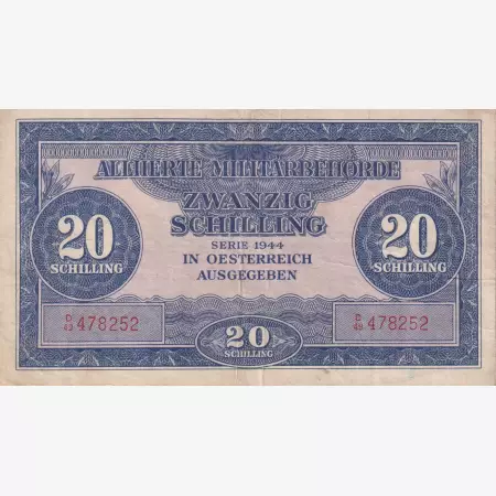 Ausztria 20 schilling 1944.   P107