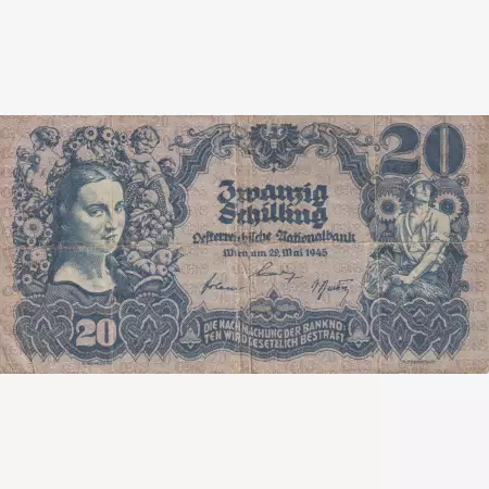 Ausztria 20 schilling 1945.   P116