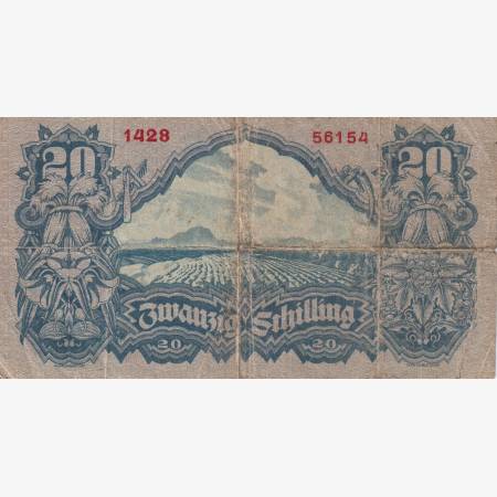 Ausztria 20 schilling 1945.   P116
