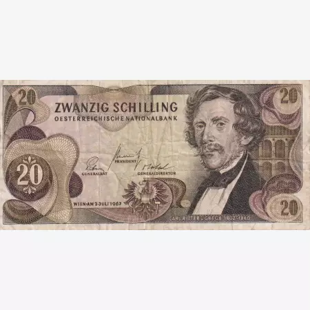 Ausztria 20 schilling 1967.   P142