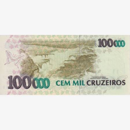 Brazilia 100.000 cruzeiros 1992-93.  P235