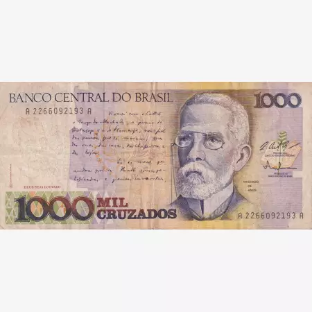 Brazilia 1.000 cruzados 1987-88.  P213