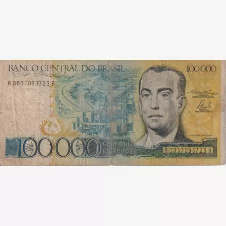 Brazilia 100.000 cruzeiros 1985.  P205