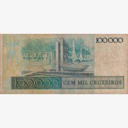 Brazilia 100/100.000 cruzeiros 1986.  P208