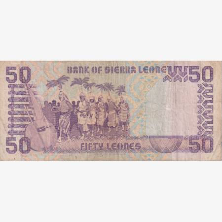 Sierra Leone 50 leones 1989.  P 17b