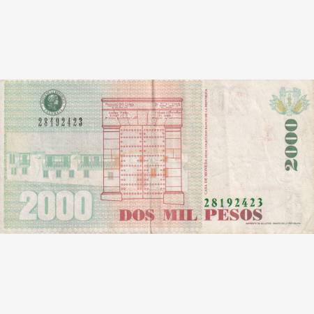 Kolumbia 2000 pesos 2005.  P451j