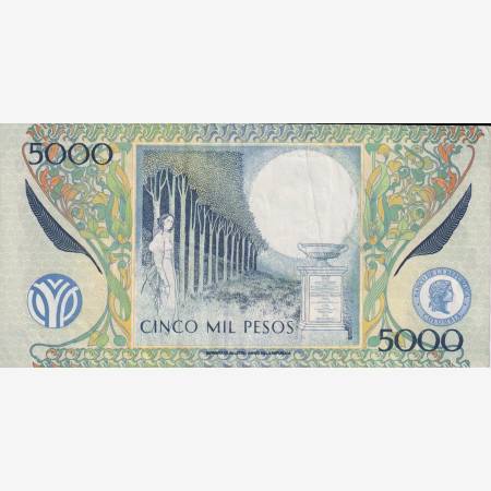Kolumbia 5000 pesos 2004.  P452e
