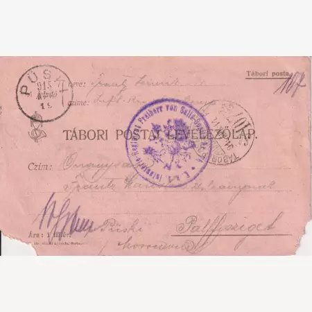 I.Vh.1915. Tábori Postai Levlap. TP. 107   No 76